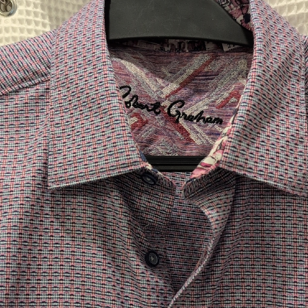 Robert Graham Red and Blue Patterned Shirt